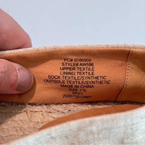 NWOT J Crew Canvas Colorblock Cap Toe Slip On Espadrilles Size 7.5 - Picture 6 of 6